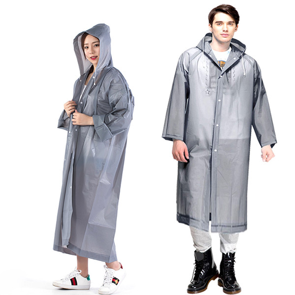 Rainwear wholesale Women and Men Waterproof Raincoat Impermeable Transparent Rain Cover Poncho Coat Not Disposable Hooded Female