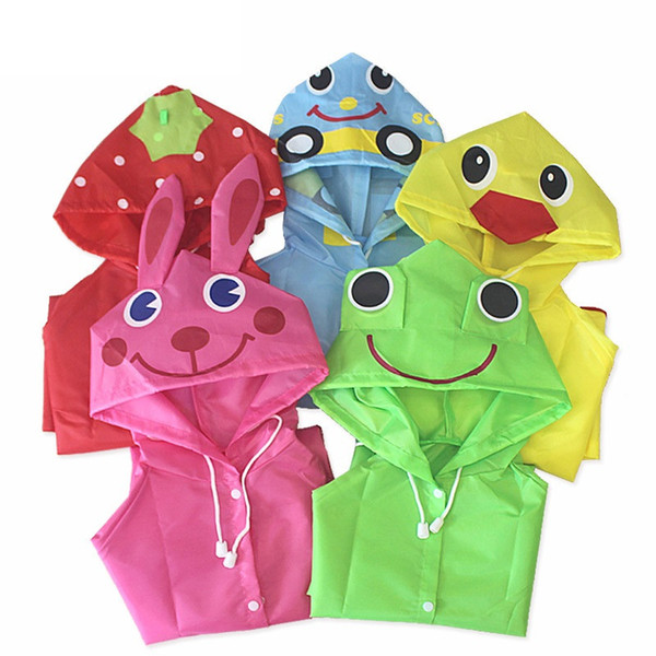 Multicolor Kids Rain Coat Animal Style Children Waterproof Raincoat Rainwear unisex cartoon Kids Raincoats 30pcs/lot IC710