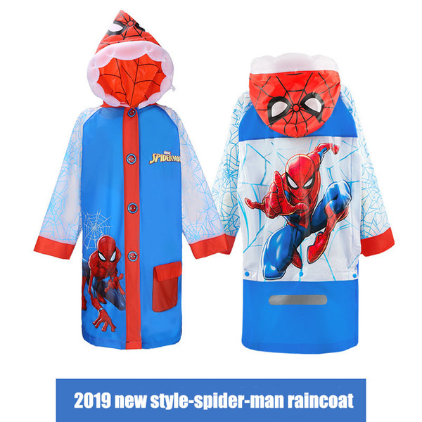 Children's Rainwear Spider-Man Children's Rainwear Captain of the United States Student's Packing Room Rainwear Student's Waterproof Rainwea