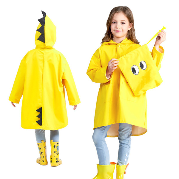 Dropship Fashion Waterproof Kids Rain Coat For Children Raincoat Rainwear Rainsuit Kids Boy Girl Dinosaur Animal Style Raincoat