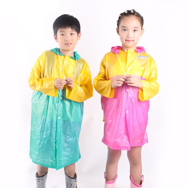 Fashionable cartoon children raincoat rain Gear with cartoon bag placement area PVC schoolbag raincoat for boys and girls raincoat C1027