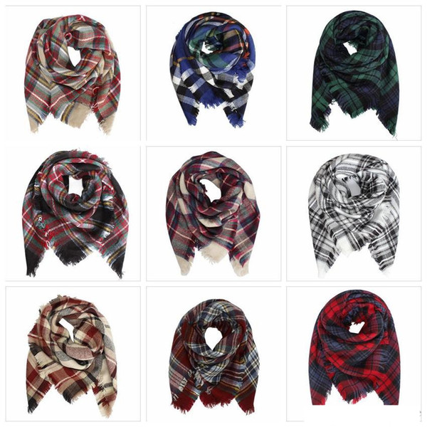 Hot Kids Plaid Blanket Scarves Tartan Striped Tassels Scarf Fashion Warm Neckerchief Autumn Winter Baby Scarf Shawl Wholesale Accessories