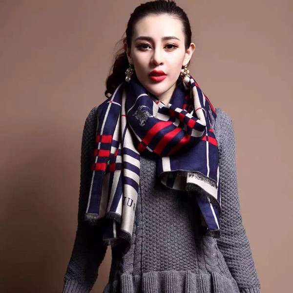 70x180 stripe cashmere scarf Winter Warm Fashion Large Scarves cashmere plaid scarf women autumn winter thick warm shawl