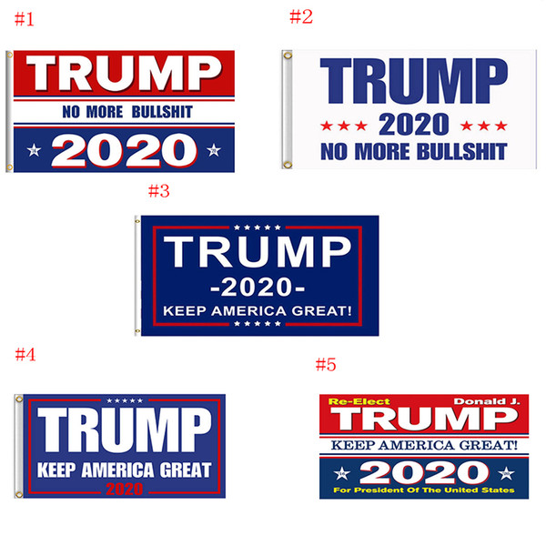 Trump Flag 2020 Keep America Great Again Banner Decor President USA Donald Trump Election No More Bullshirt Flag 3*5 feet 90*150cm 50pcs