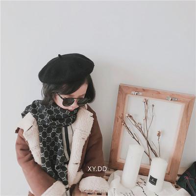 Boys and Girls Designer Scarf Children Brand Plaid Print Cotton Blends Scarf Kids Warm Keeping Scarfs 2020 New Fashion Trend 4 Colors