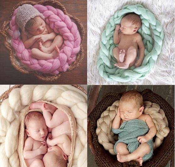 New Wool Fiber Blanket 400cm Basket Filler Basket Stuffer Newborn Photography Background Props Baby Shower Gift