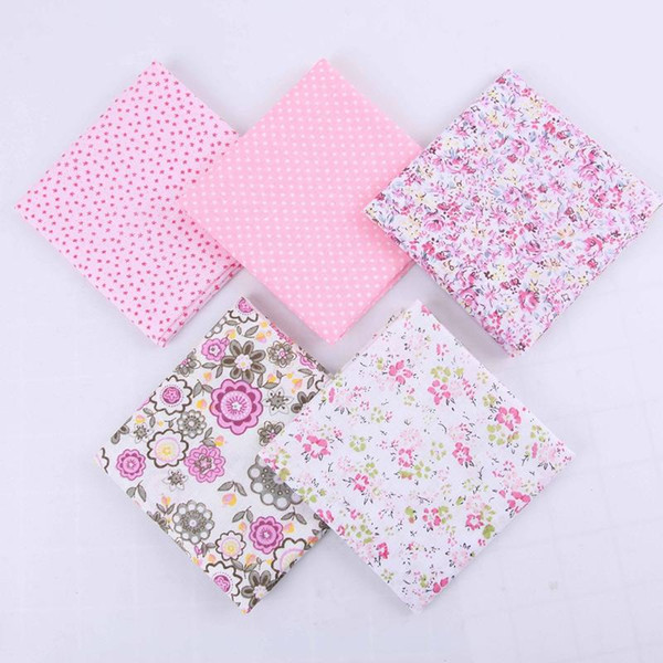 DIY hand-stitched children's cotton printed floral pink handkerchief 5pcs ladies printed scarf children's cotton printe #35