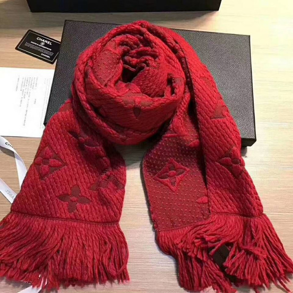 Teenage Girls Wool Scarves Women Men Autumn Winter L And V Thick Warm Long Scarf Wraps Size 180*32cm