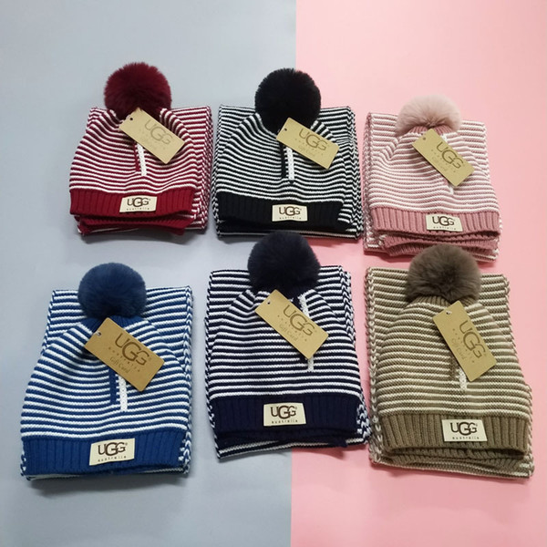 2019 New Kids hat Collar Hat Scarf Two-Piece Suit Autumn and Winter Childrens Warm Collar Sets headgear