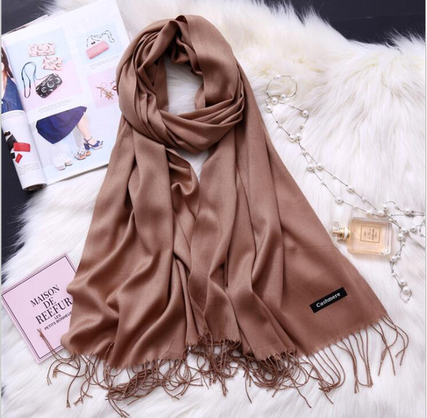 Autumn and winter Pure color Cashmere like Scarf Female Fashion Bastard Monochrome Warm Shawl free shipping