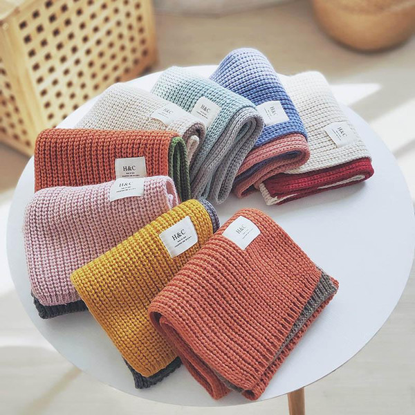 New 2019 Autumn Winter Kids Scarf knitting wool Children Scarves Baby Scarf Boys Scarf Girls Scarves Kids Scarves