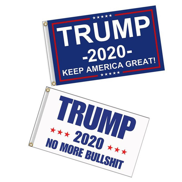 Trump Flag 2020 Keep America Great Again Banner Decor President USA Donald Trump Election No More Bullshirt Flag 3*5 feet 90*150cm 100pcs