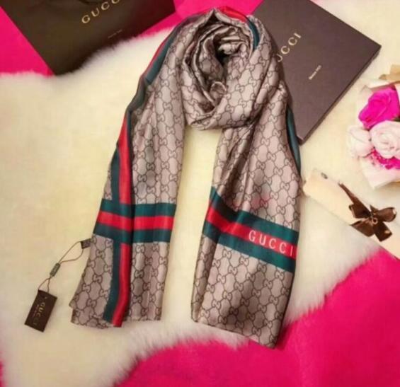 Fashionable new ladies vintage women's long soft silk printed scarf shawl scarves in spring and summer Luxury Brand scarf women