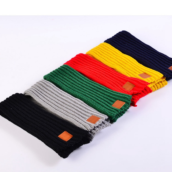 13 colors Fashion Cute Autumn Winter Girls Baby Boys Solid Child Scarf Knitted Simple Scarves Wool Scarf