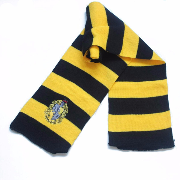 Potter Scarf Cosplay Costume Gryffindor Slytherin Ravenclaw Hufflepuff Cotton Scarf for Women/Men/girl/boy Decoration