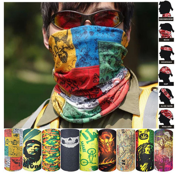 Bandanas Scarves Multifunctional Outdoor Cycling Masks Scarf Magic Turban Sunscreen Hair Band Riding Cap Versatile Magic Scarf A41609