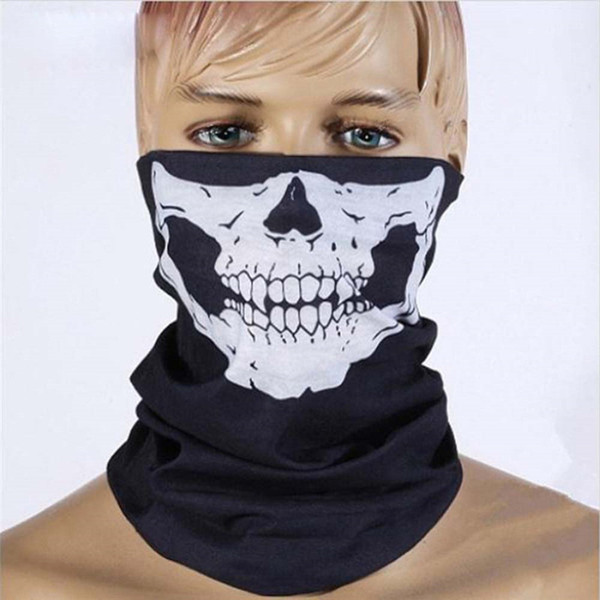 Halloween Skull face Masks Outdoor Motorcycle Riding Half Face Mask Magic scarf Rides Hoods Scarves neckerchief Halloween costumes best