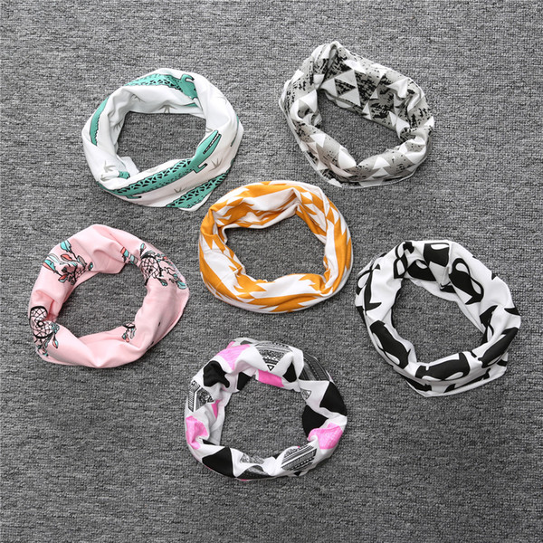 34styles Ins Baby scarf Neck Wraps Ring Scarves Children Neckerchief Fashion Winter Shark fox Boys Girls Kids Clothing Accessories