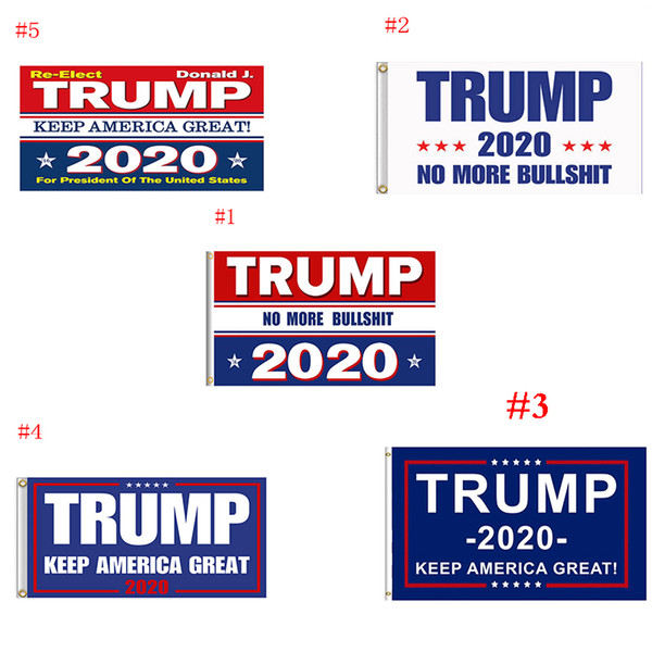 Trump Flag 2020 Keep America Great Again Banner Decor President USA Donald Trump Election No More Bullshirt Flag 3*5 feet 90*150cm