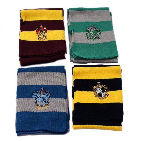 2016 Harry Potter Scarves Gryffindor Hufflepuff Slytherin Knit Scarves Cosplay Costume Gift Warm Stripe Gryffindor Scarve