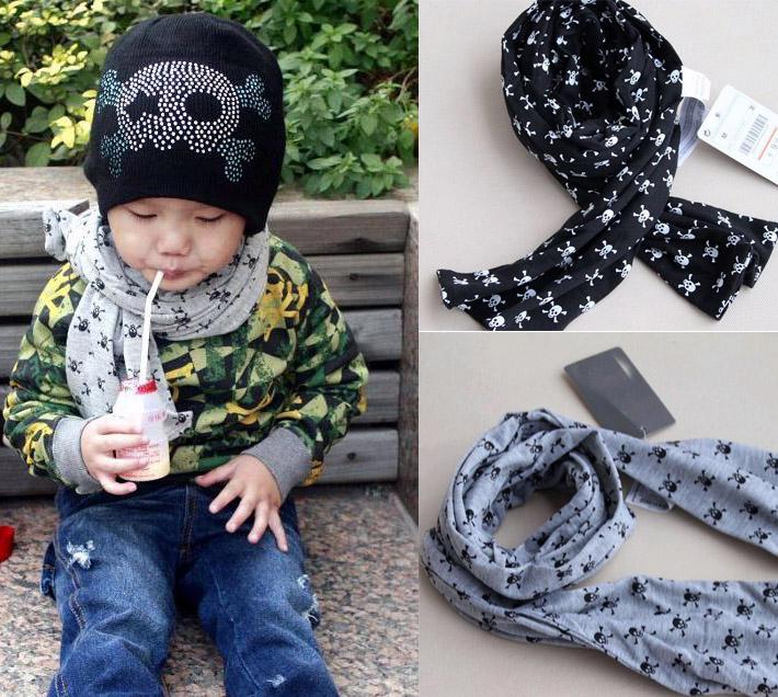 Children Baby Neck warmers skull cotton Scarves Wraps baby Bandelet Muffler Kids Necke