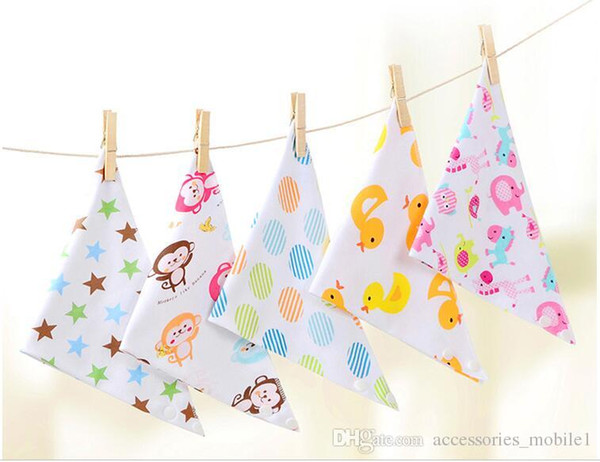 Baby practical Cartoon Printing Baby Burp Cloths Pure Cotton Infant Bibs Toddler Mouth Water Towel Many Styles