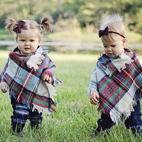 Tartan Acrylic Baby Scarves England Style Cute Wraps for Kids Autumn Winter Warm Baby Scarf Accessories 3-5T