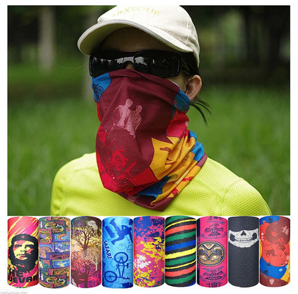 INS Bandanas Scarves Multifunctional Outdoor Cycling Masks Scarf Magic Turban Sunscreen Hair Band Riding Cap Versatile Magic Scarf A41609