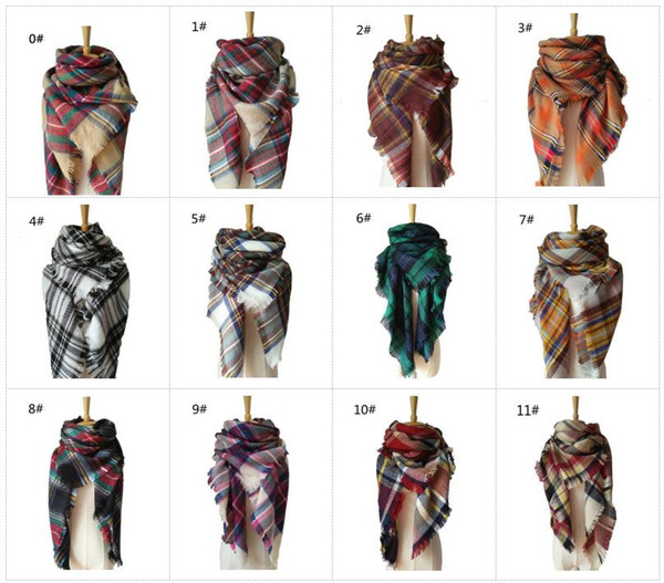 2016 fashion Plaid Scarf Warm Soft Winter Blanket Pashmina Oversized Tartan Scarf Shawl Scarf Scarves & Wraps christmas BY0119