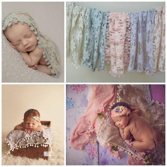 Baby Shower Lace Swaddles Newborn Blankets Baby Tassel Wraps Photography Props Bedding Bath Towels Parisarc Robes Quilt Hammock