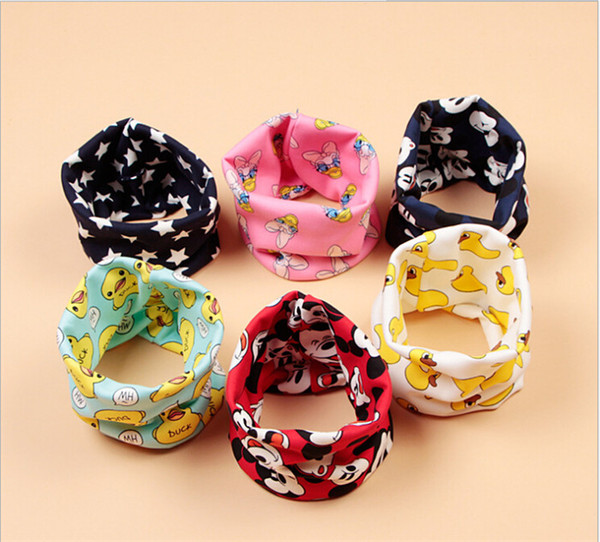 150pcs Girl Boy Ring Multicolor Winter Children baby Cartoon Scarf Kids Baby Woolen Thicken Keep Warm Scarves D483