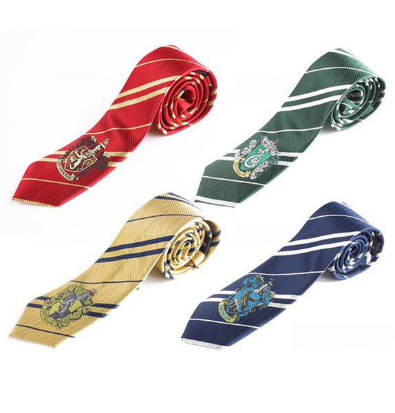 Harry Potter badge Necktie ties Gryffindor/Slytherin/Hufflepuff/Ravenclaw Necktie ties Cosplay Costumes