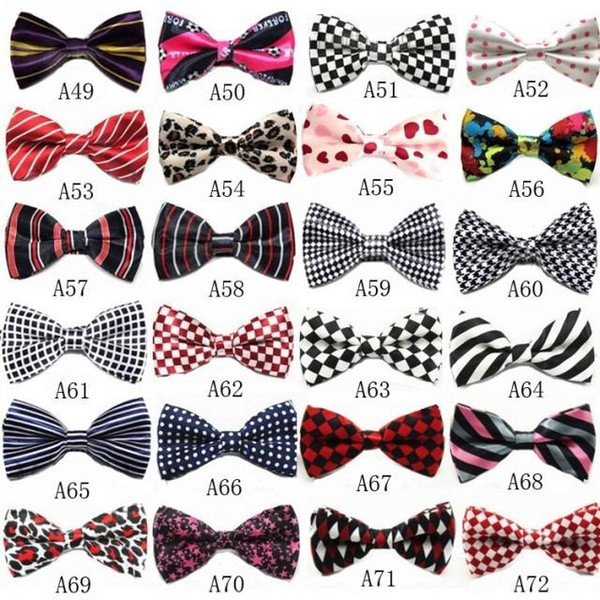 Children's Bow Small Plaid Stars Dots Kids Boys Girls Bow Tie Kids Wedding School Graduations Party Bowtie A242