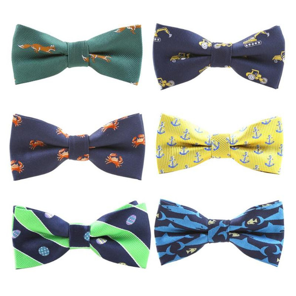 Kids Boys Fashion Bow Tie Children Candy Color Formal Party Baby Bowties Wedding Party Dress Accessories 3D Jacquard Neckties