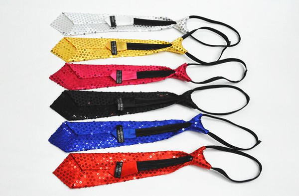 Casual tie children adult sequins tie street dance magic show stage performance tie 6 colors K33-WY