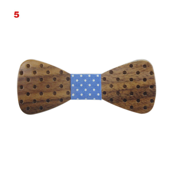 Children Kids Wood Bow Tie Carving Stars Butterfly Wooden Bowtie Wedding Party Accessories NGD88