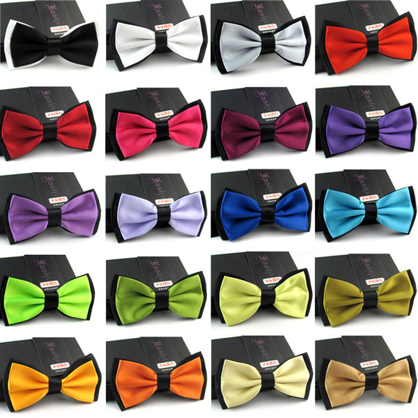 Two-Color Adjustable Bowtie Men's Tuxedo Suit Formal Bowtie Men's Tuxedo Bowtie Bow Tie double-layer New Novelty Necktie