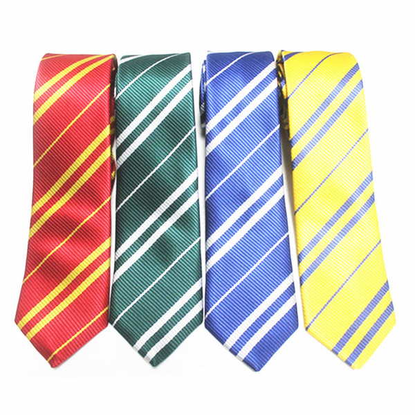 Stripe Neck Tie Gryffindor Slytherin Hufflepuff Ravenclaw Cosplay Costumes Necktie for Party Kids Cosplay C1395