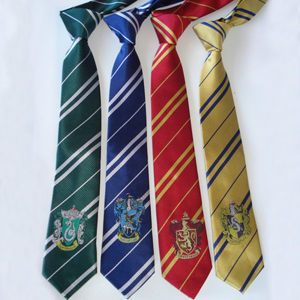 Harry Potter neck ties 4 colors Gryffindor Slytherin Hufflepuff Ravenclaw Cosplay Costumes necktie for Party Kids Cosplay ZJY721