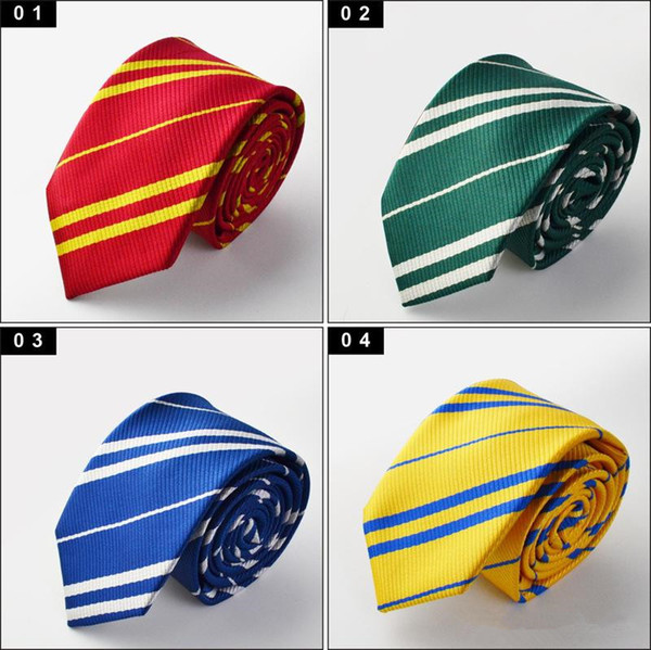 Striped Harry Potter Tie School Tie For Men School Ties Student Gryffindor Ravenclaw Hufflepuff Necktie Harry Potter Neck EEA1213-1