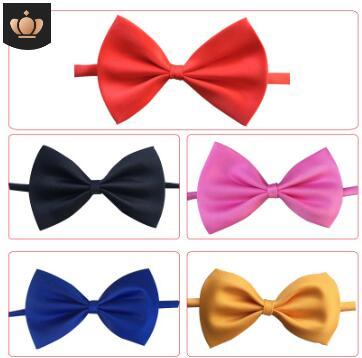 Kids bowknot ties Pet tie children party birthday gifts cute bow red yellow blue black wine red 221