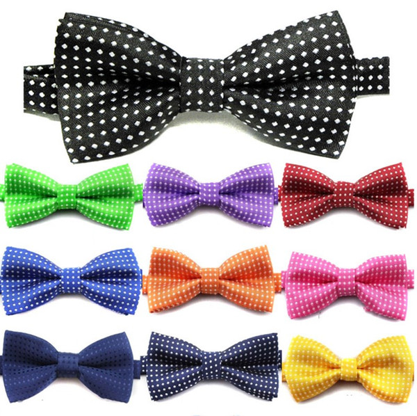 Children ties formal bow tie children classical dot solid color tie formal party baby boy ties