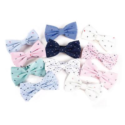 Bow tie Men's bow cotton printed tie single piece Korean version of the small fresh floral