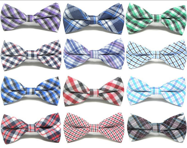 New Style Plaid Kids Bowtie Cotton Children Bowties Baby Kid Classical Pet Dog Cat Striped Butterfly Child Bow tie GA104