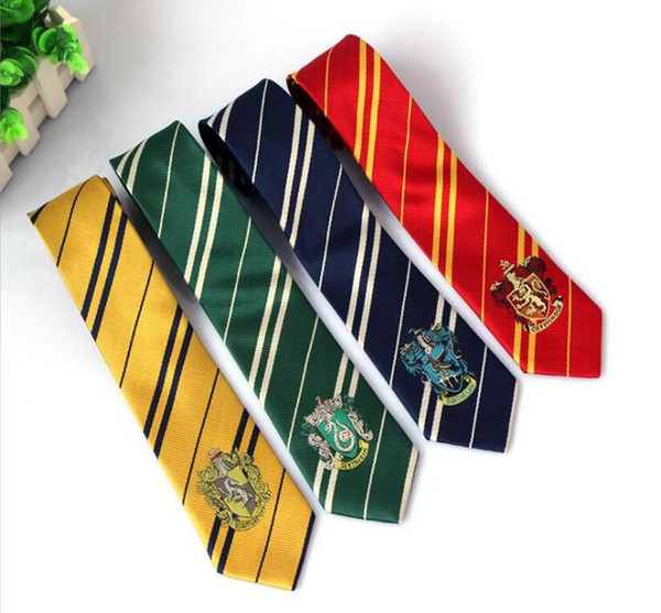 Harry Potter Ties Clothing Accessories Borboleta Necktie Ravenclaw Hufflepuff Necktie Hogwarts Stripe Ties 4 design