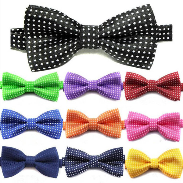 Children Bow Ties Baby Tie Newborn Necktie Polka Dot Design Noble Tie School Kids Cute Pure Color Bow Tie British style Necktie D106