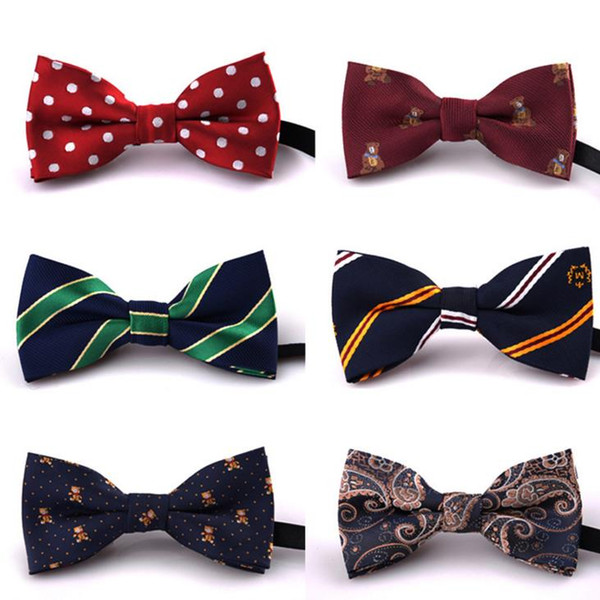 Brand Children Kids Pre Tied Wedding Party Bow Tie Girls Boys Formal Tuxedo Satin Bowtie Necktie Colorful Christmas gift drop Accessories