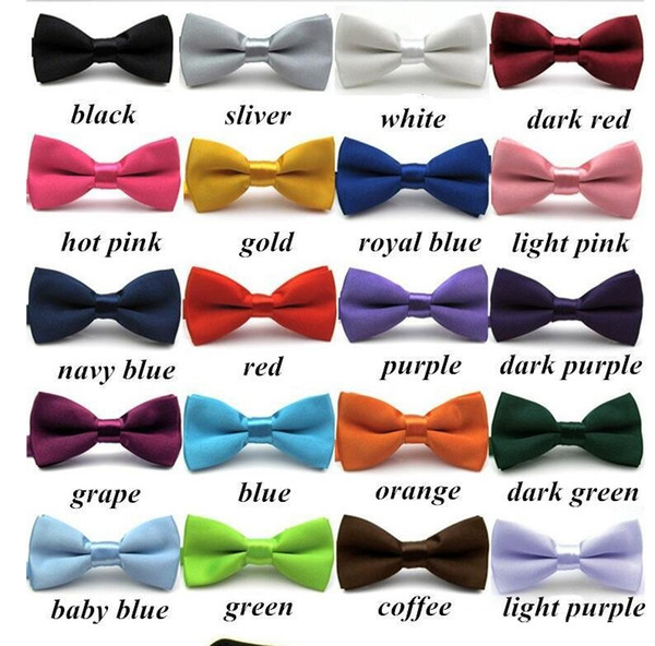 New Boys Girls School Fashion Bow tie For Kids Bowtie Solid Candy Colorful Baby Butterfly Cravat Gravata ST532