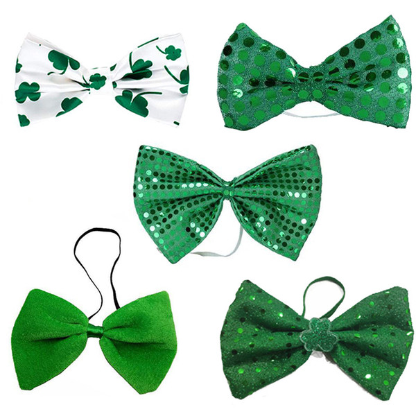 St. Patrick's Day Baby Tie Children Green sequins Necktie Fashion Children Cute Necktie Hot Kids Adjustable Bow Tie C2563