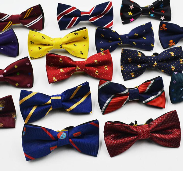 Hot Sale New Children's tie Boys and girls bow ties men bow tie bowtie grid Stripes Free shipping 43